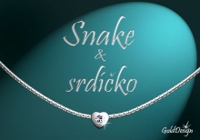 Snake + Srdíčko 6 stříbřený